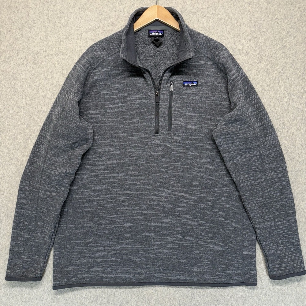 Patagonia Better Sweater 1/4 Zip Fleece Pullover Gray XXL Mens Sweater Jacket